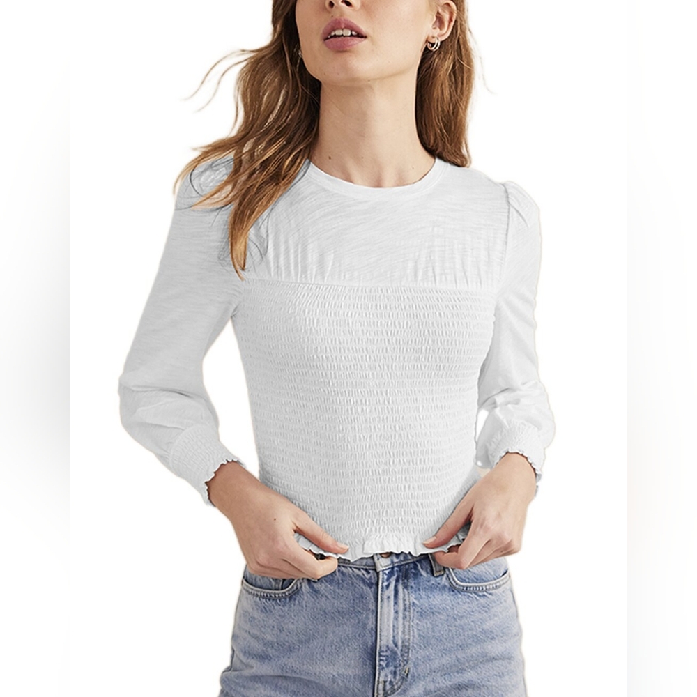 NWT Boden Smocked Bodice Cotton Top